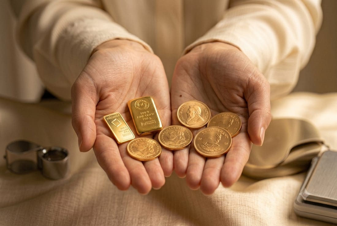 Goldbarren und Goldmünzen verkaufen bei Bijouterie Rhyhof